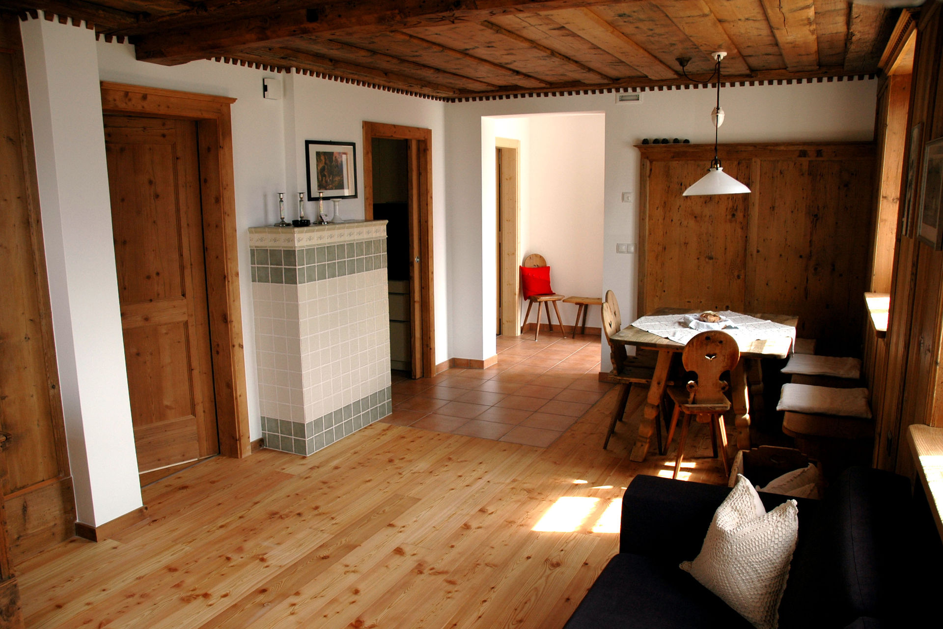Gemütlicher Wohnraum eines Mitterhof Appartements